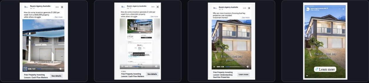 Buyers Agency Australia Facebook ad creatives for property investors